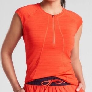 Athleta Pacifica Athletic Top Bright Neon Orange Size Large